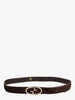 Gucci Chocolate Suede Thin Belt
