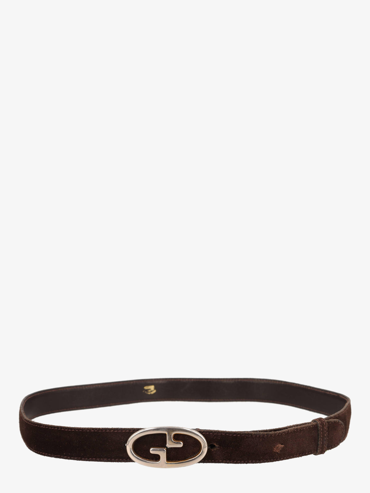 Gucci Chocolate Suede Thin Belt