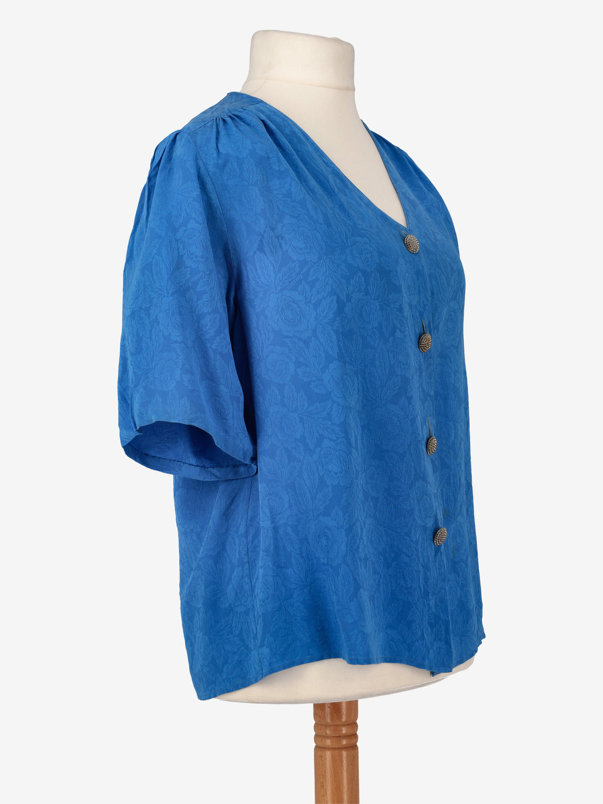 Vintage Blue Flowered Shirt WCV041224.38  Vintage 