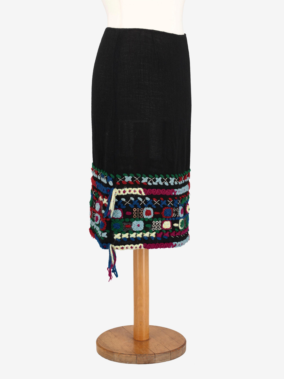 Fendi Wool Midi Skirt