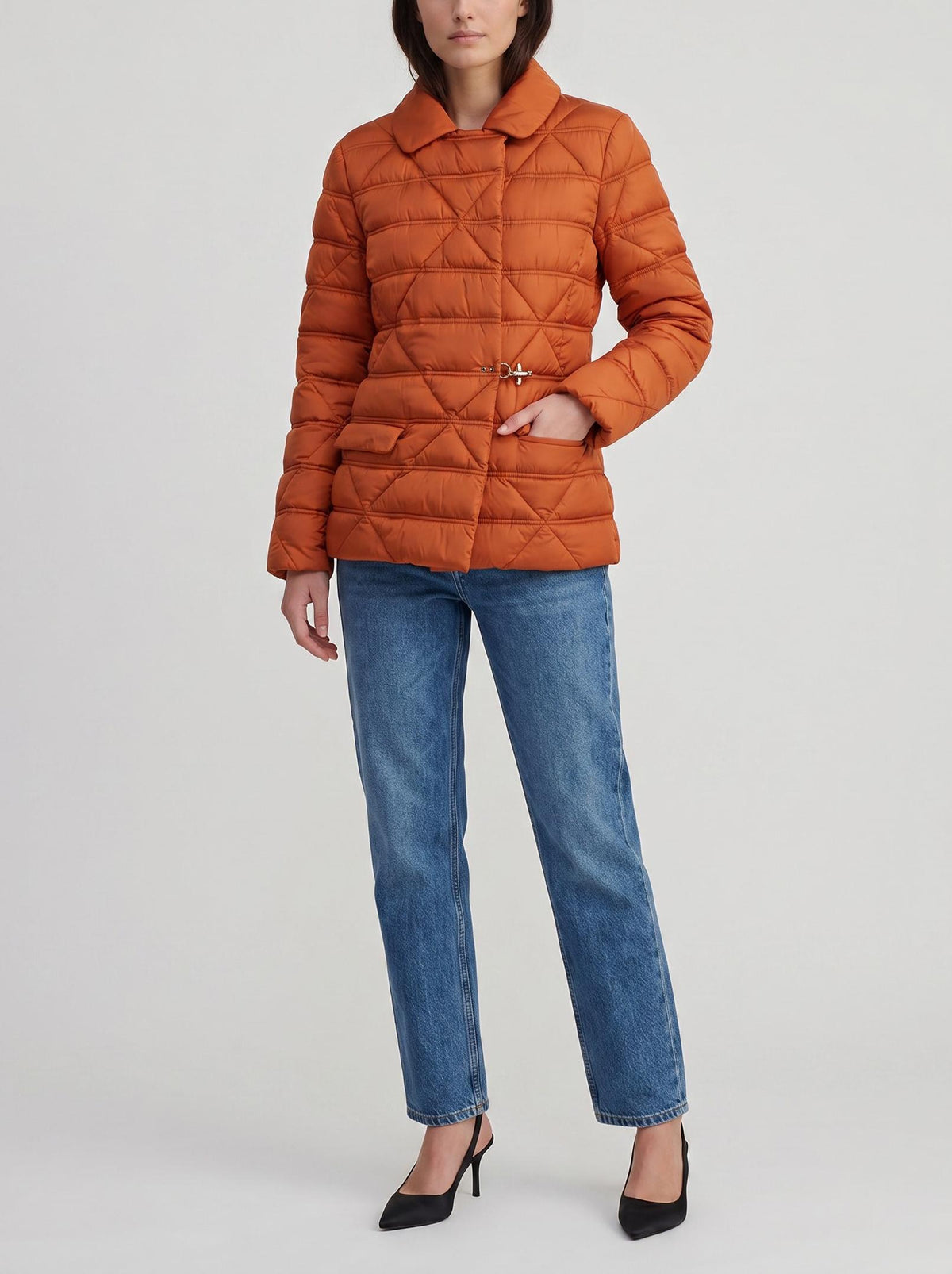 Fay Orange Puffer Jacket CVM26.22.68  Fay 