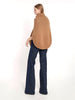 Y2K Gucci camel-colour turtleneck poncho in wool