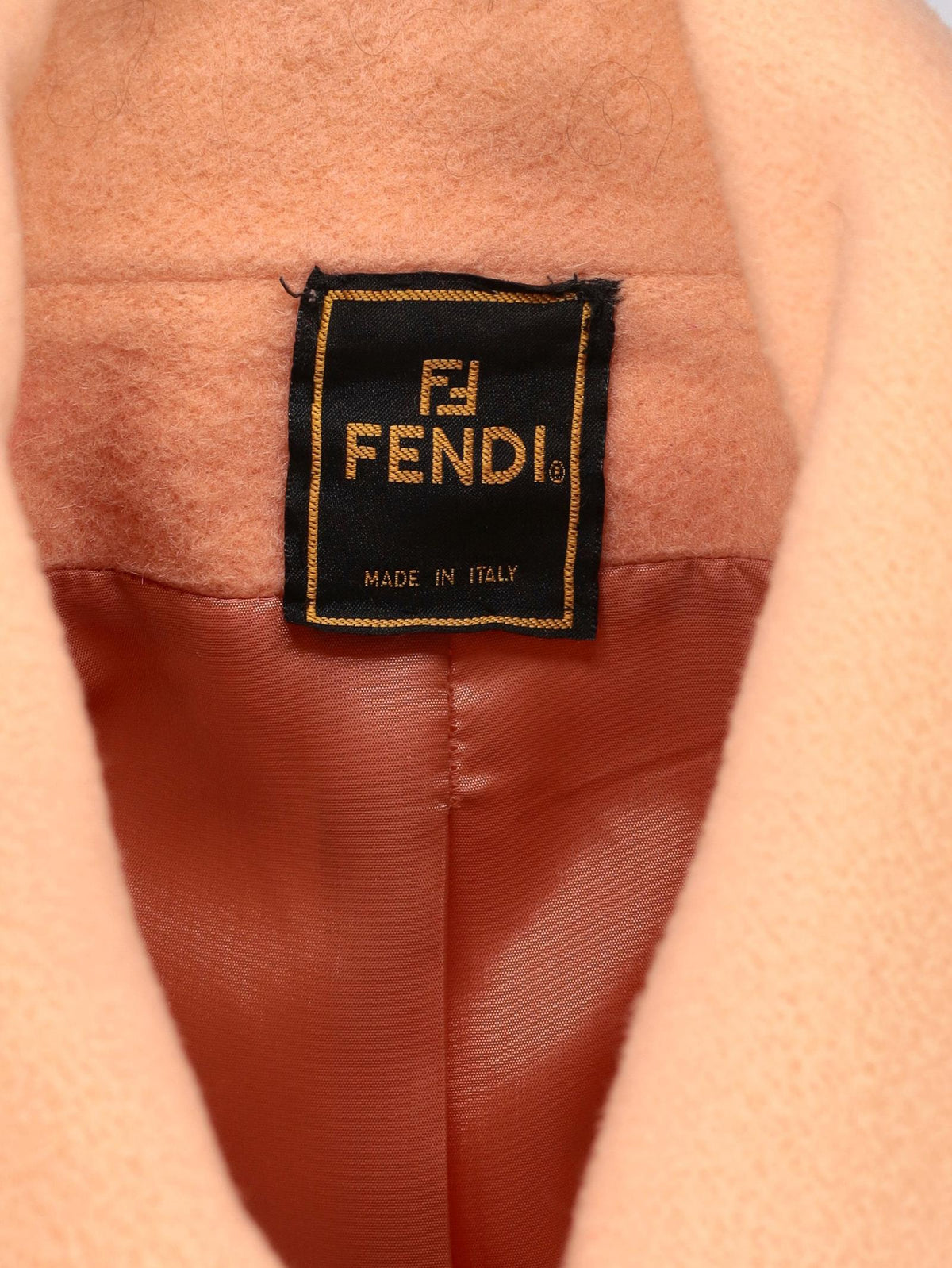 Fendi Wool-Blend Long Coat with Side Button Detail W27526.173  Fendi 