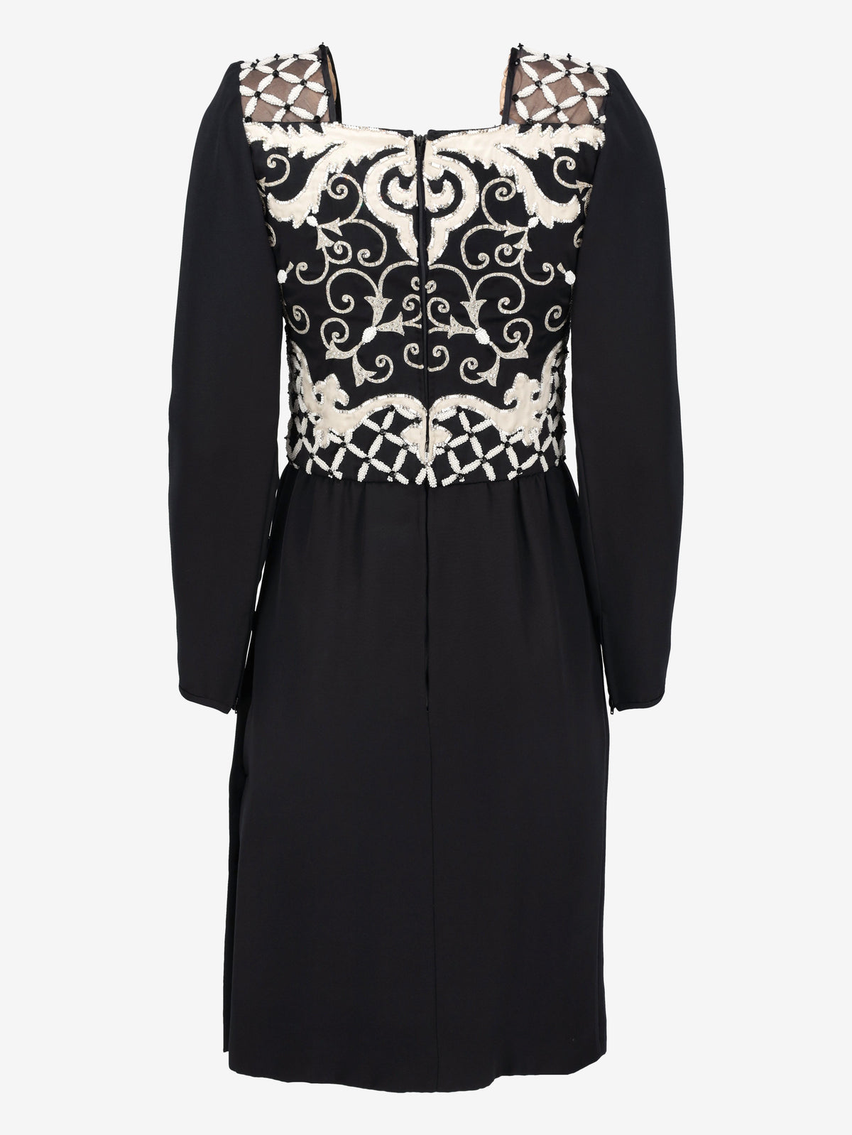 Valentino 1980s Dress in Black Silk Crepe AR012  Valentino 