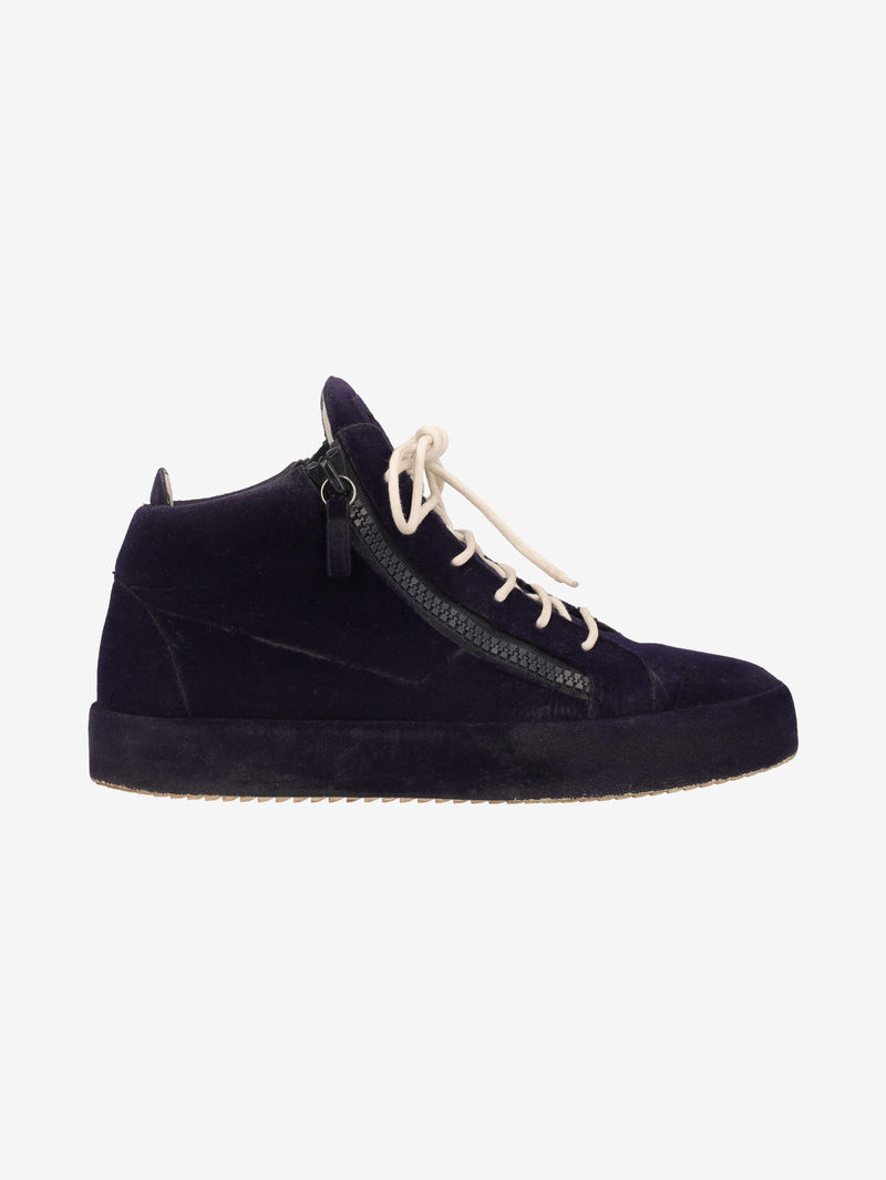 Giuseppe Zanotti Men's Blue Velvet Shoes WCV250877.07 . Giuseppe Zanotti 
