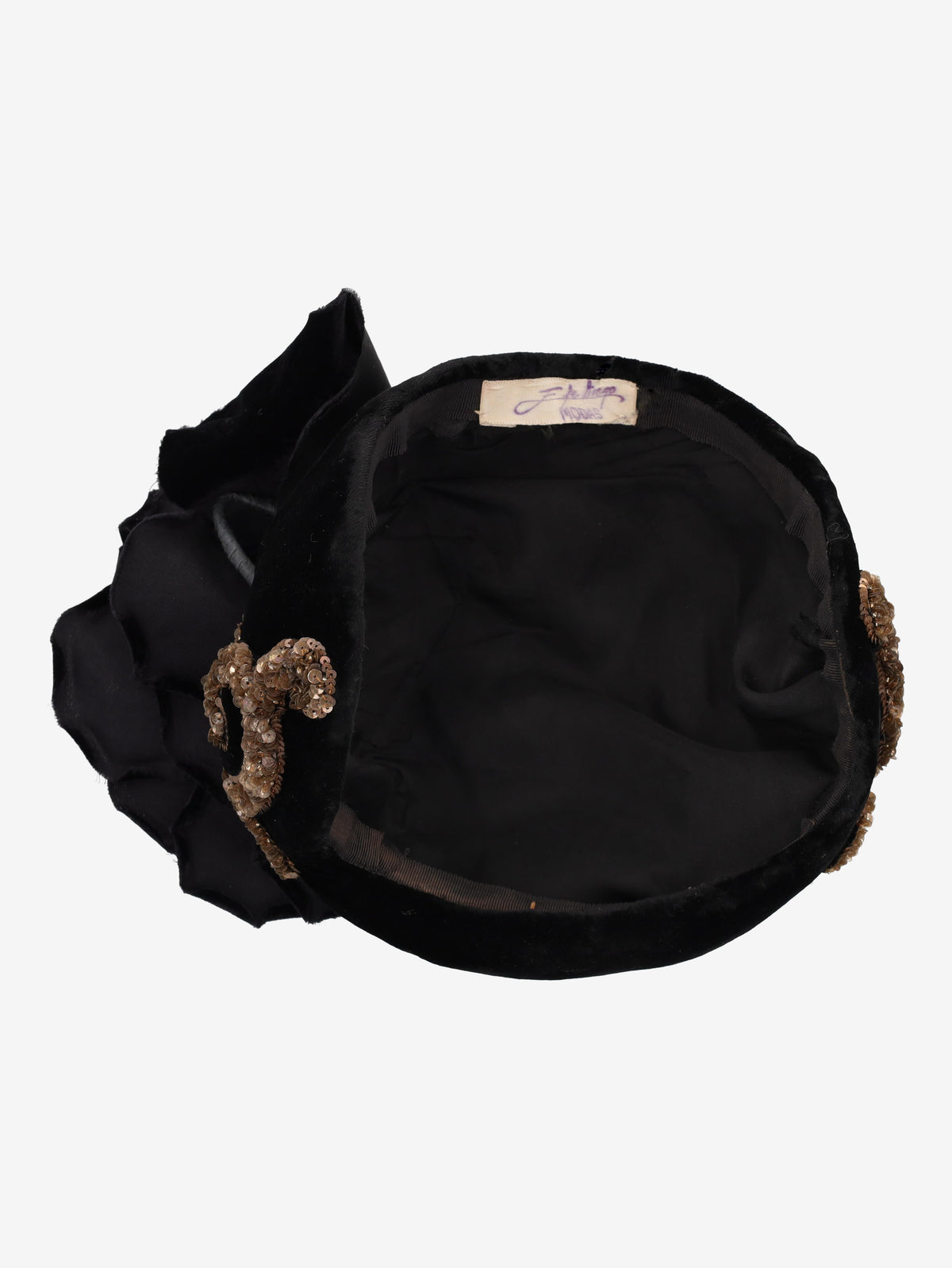 Vintage Sequin & Floral Fascinator Hat W27526.160  Vintage 