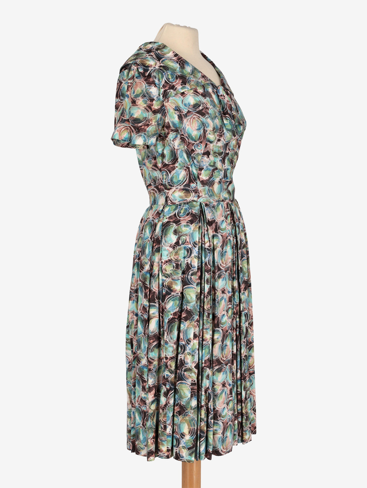 Vintage 50s Patterned Dress W2111037  Vintage 