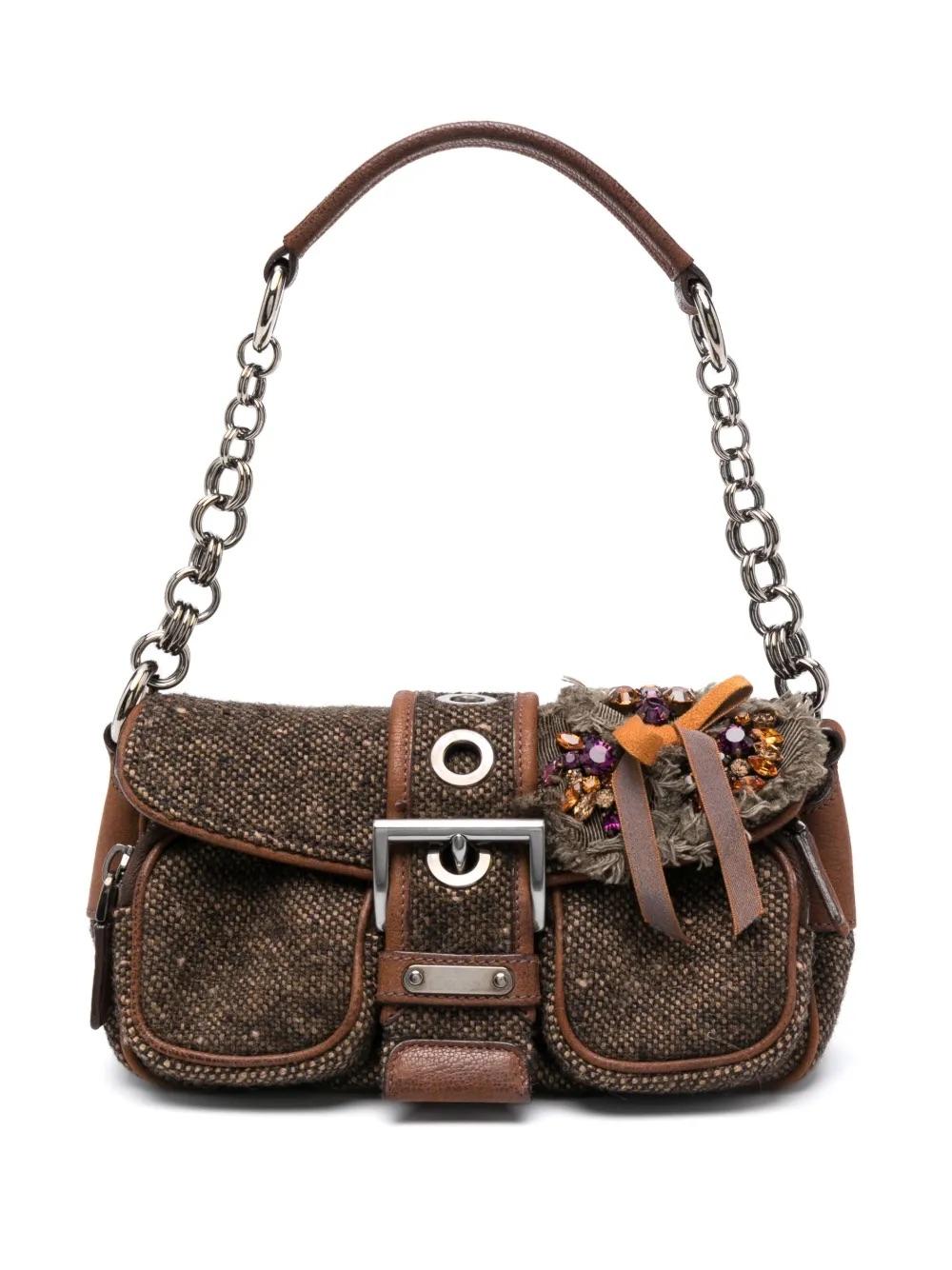 Prada Madras Tweed Shoulder Bag BR31323.14  Prada 