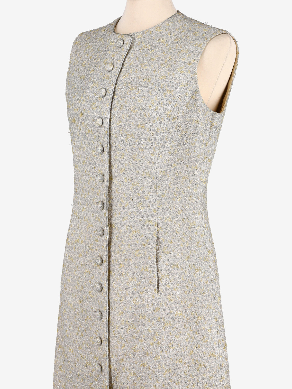 Silver Midi Buttoned Dress - 60s MRTHG.1  Harry halgo 
