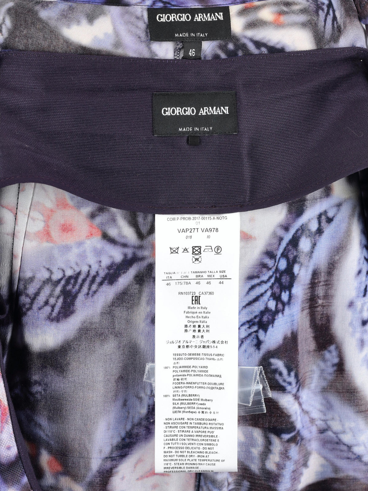 Giorgio Armani Floral Print Two-Piece Set W27526.34  Giorgio Armani 