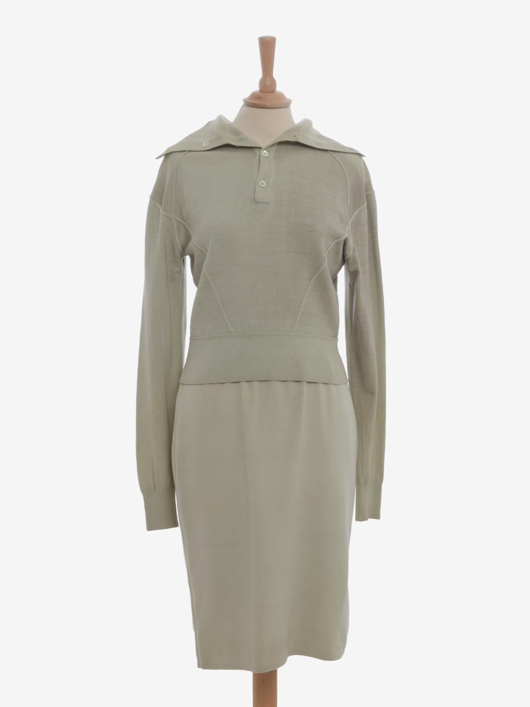 Alaïa Wool Sage Suit - 80s DM1004368  Alaïa 