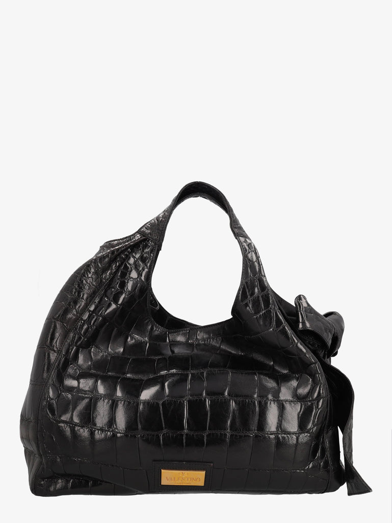 Valentino Garavani Maxi Bag In Black Cocco