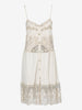 Vintage Lace-Trim Slip Mini Dress with Jewel Buttons W27526.40  Vintage 