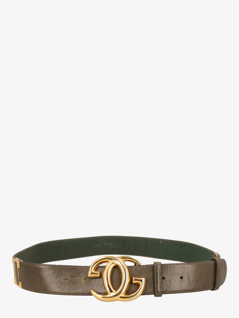 Gucci Vintage Buckle Green Belt