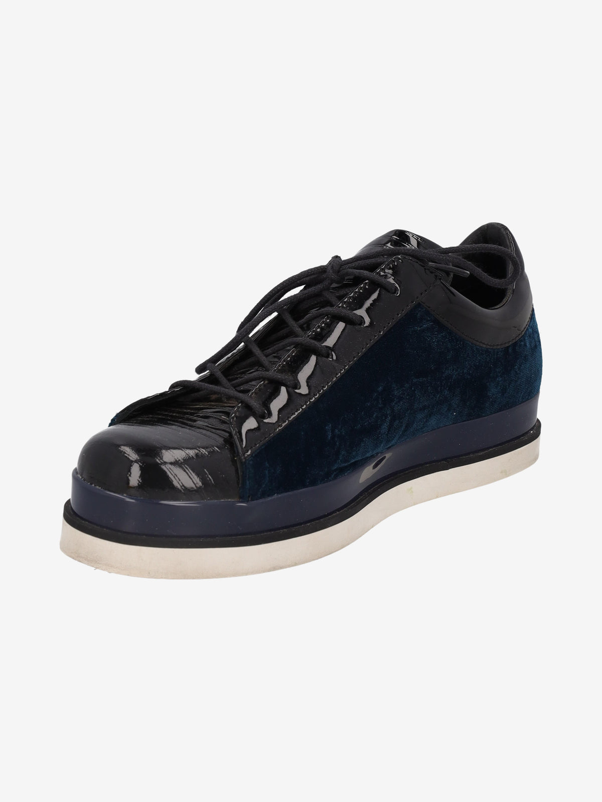 Emporio Armani sneakers in midnight blue velvet WCV22110412  Emporio Armani 
