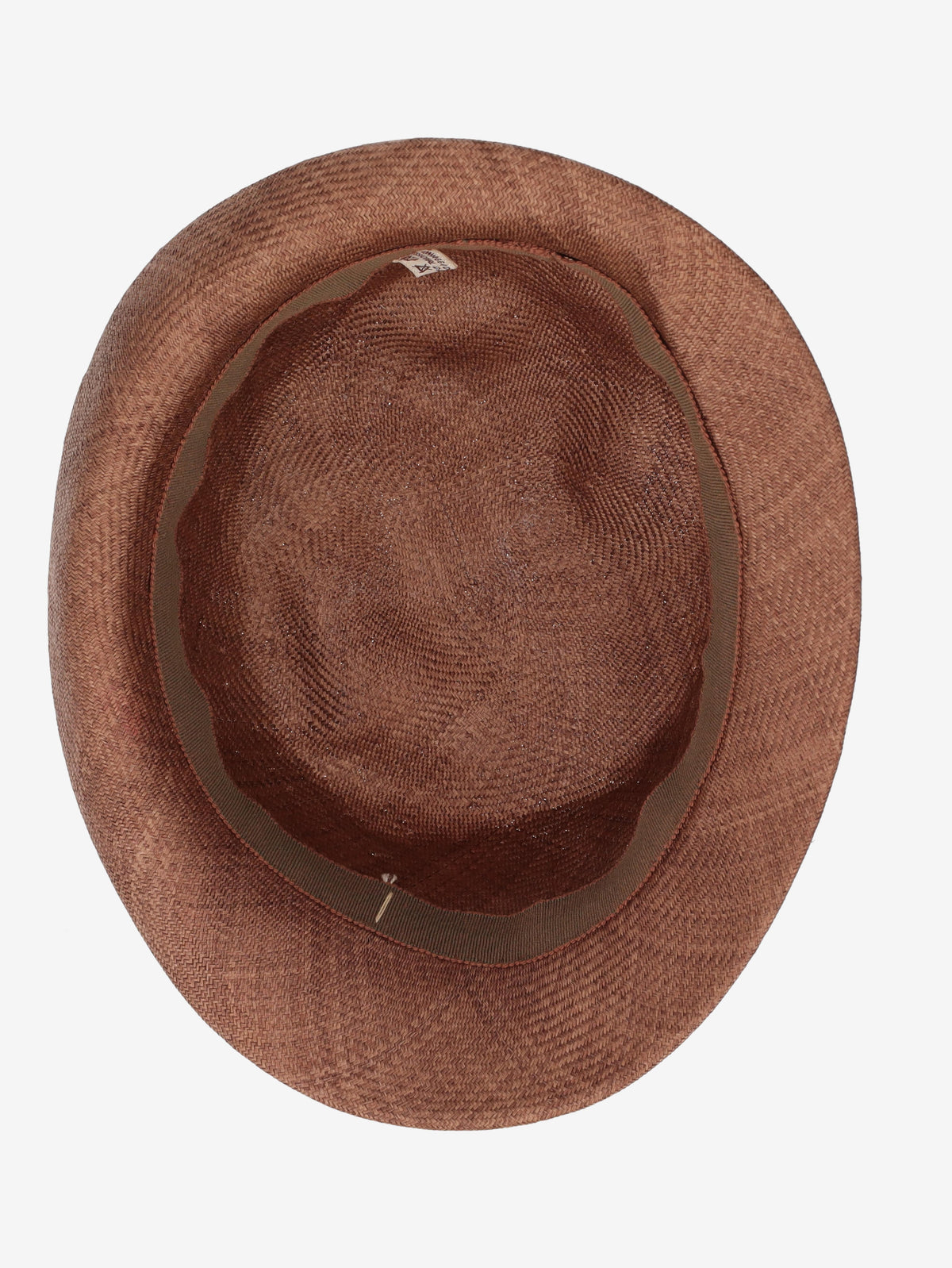 Agnona Vintage Woven Hemp Hat in Burnt Brown W22041111  Altuna 
