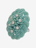 Vintage Turquoise Textured Plastic Earrings W13426.39  Vintage 