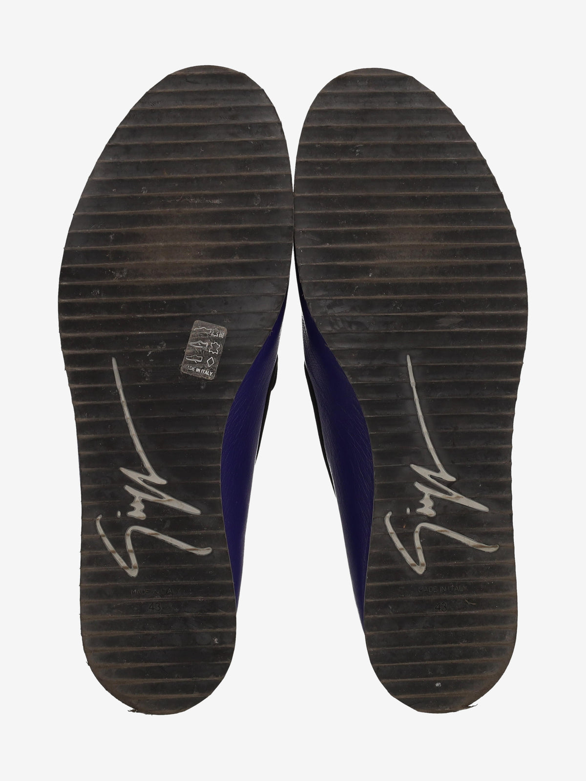 Giuseppe Zanotti Blue Leather Loafers WCV250877.03  Giuseppe Zanotti 