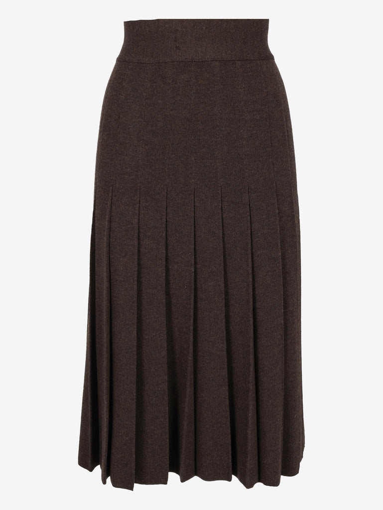 Jean Paul Gaultier Midi Brown Wool Skirt W7426.73  Jean Paul Gaultier 