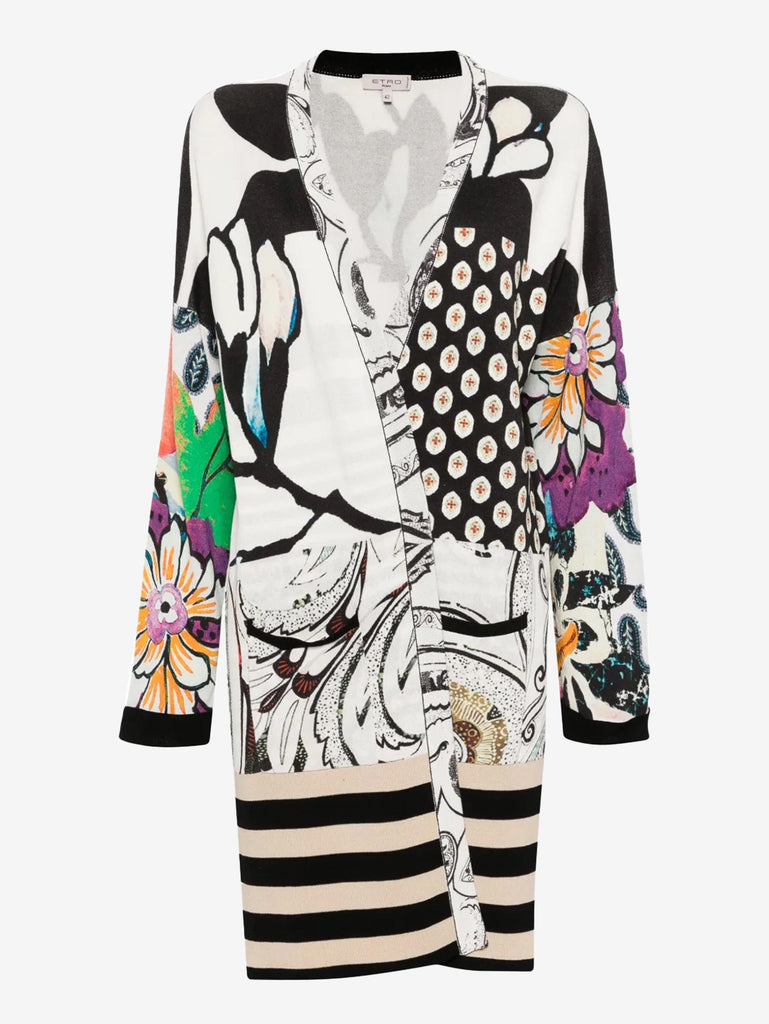 Etro Abstract-Pattern Patchwork Midi Coat WCV241039  Etro 