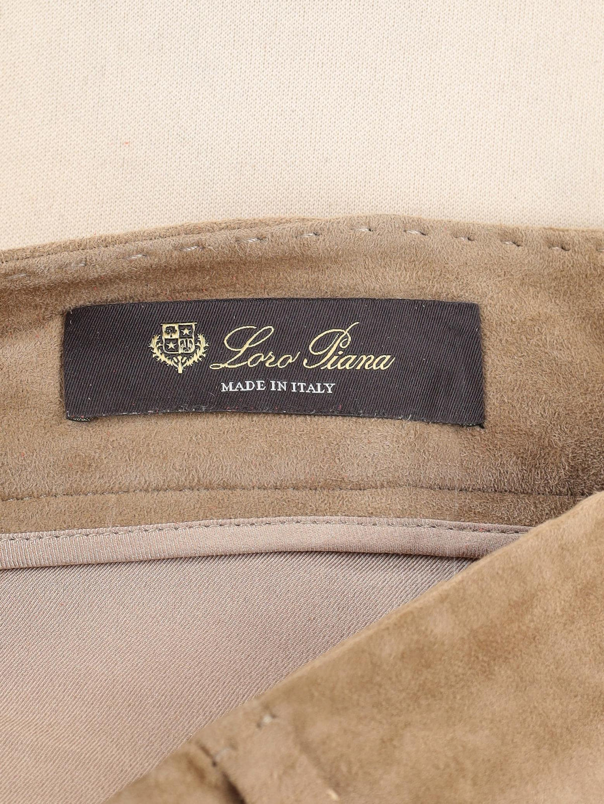 Loro Piana Suede Leather Straight-Leg Pants W7426.53  Loro Piana 
