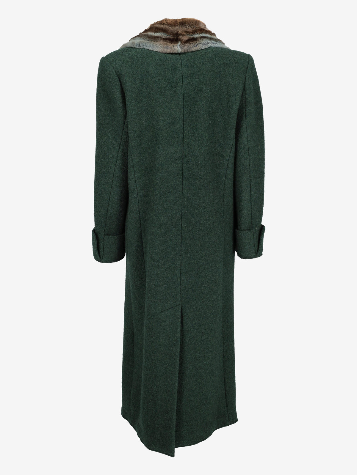 Fendi Heavy Wool Coat with Rabbit Fur Collar W27526.165  Fendi 