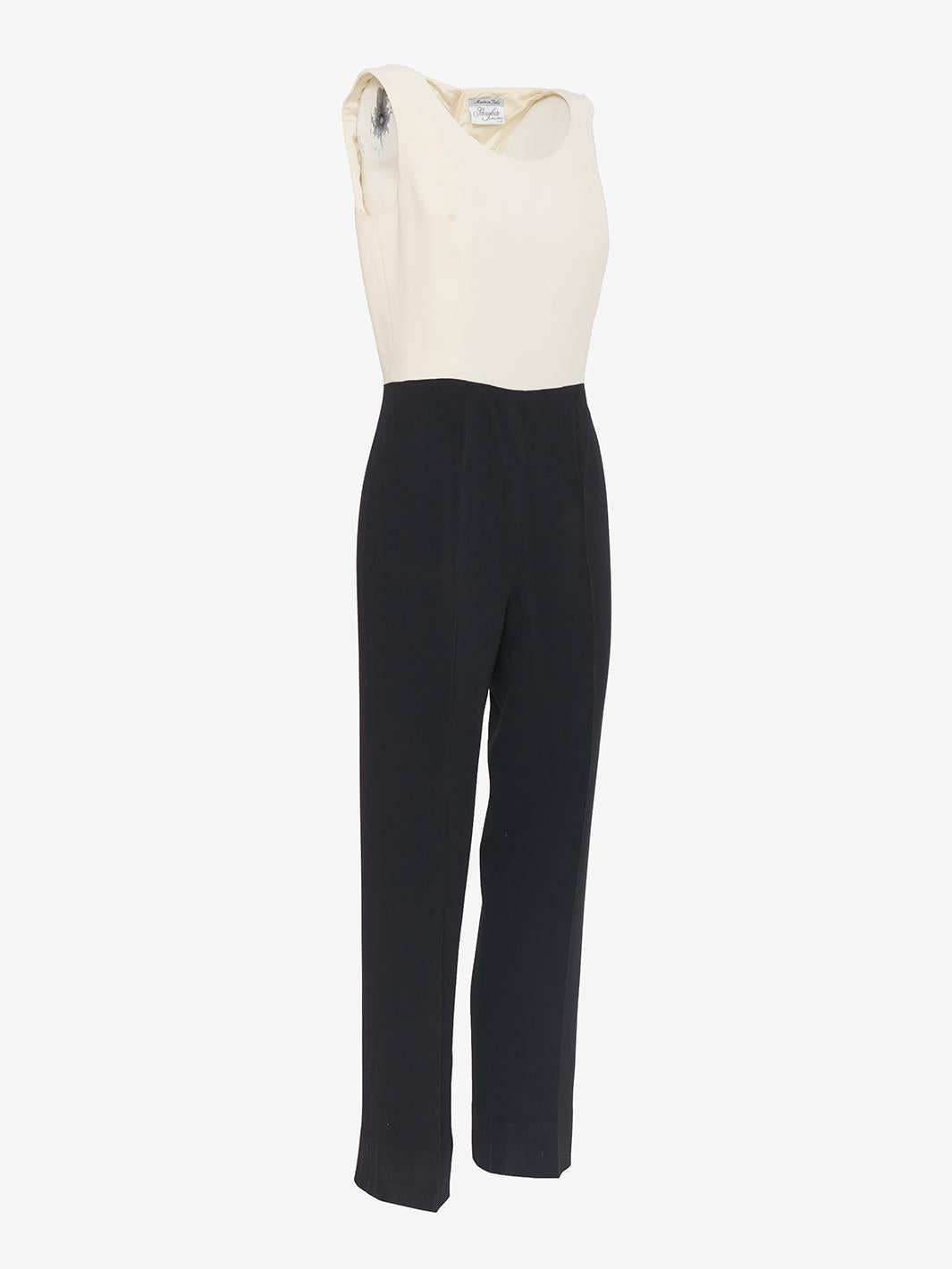 Tuta Linea Piano di Max Mara Bianca Nera