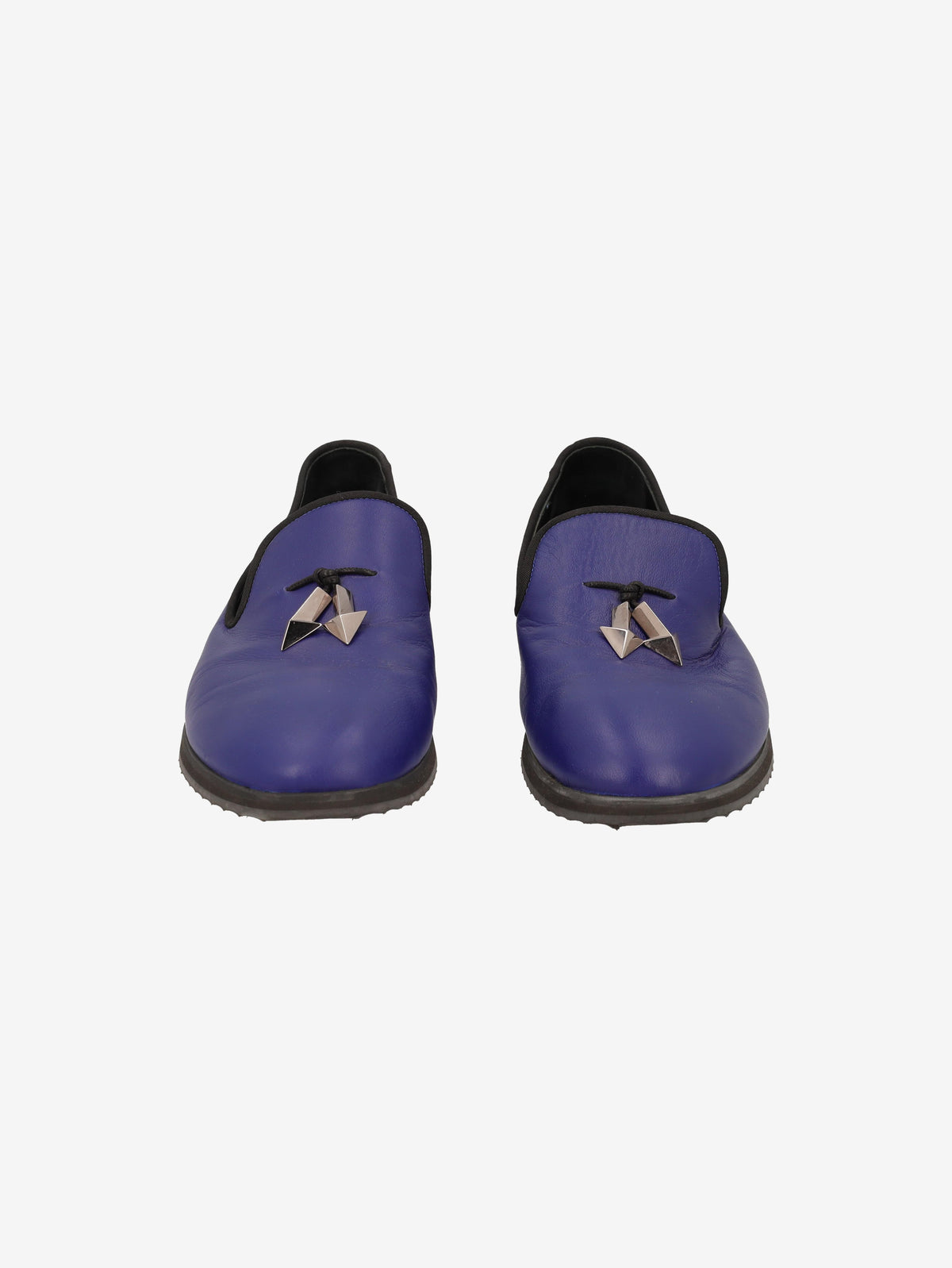 Giuseppe Zanotti Blue Leather Loafers WCV250877.03  Giuseppe Zanotti 