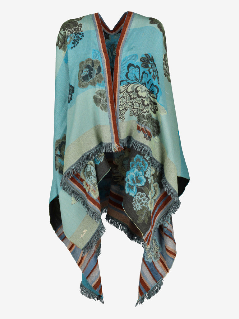 Kenzo Multicolor Floral Shawl with Fringes W27526.53  Kenzo 