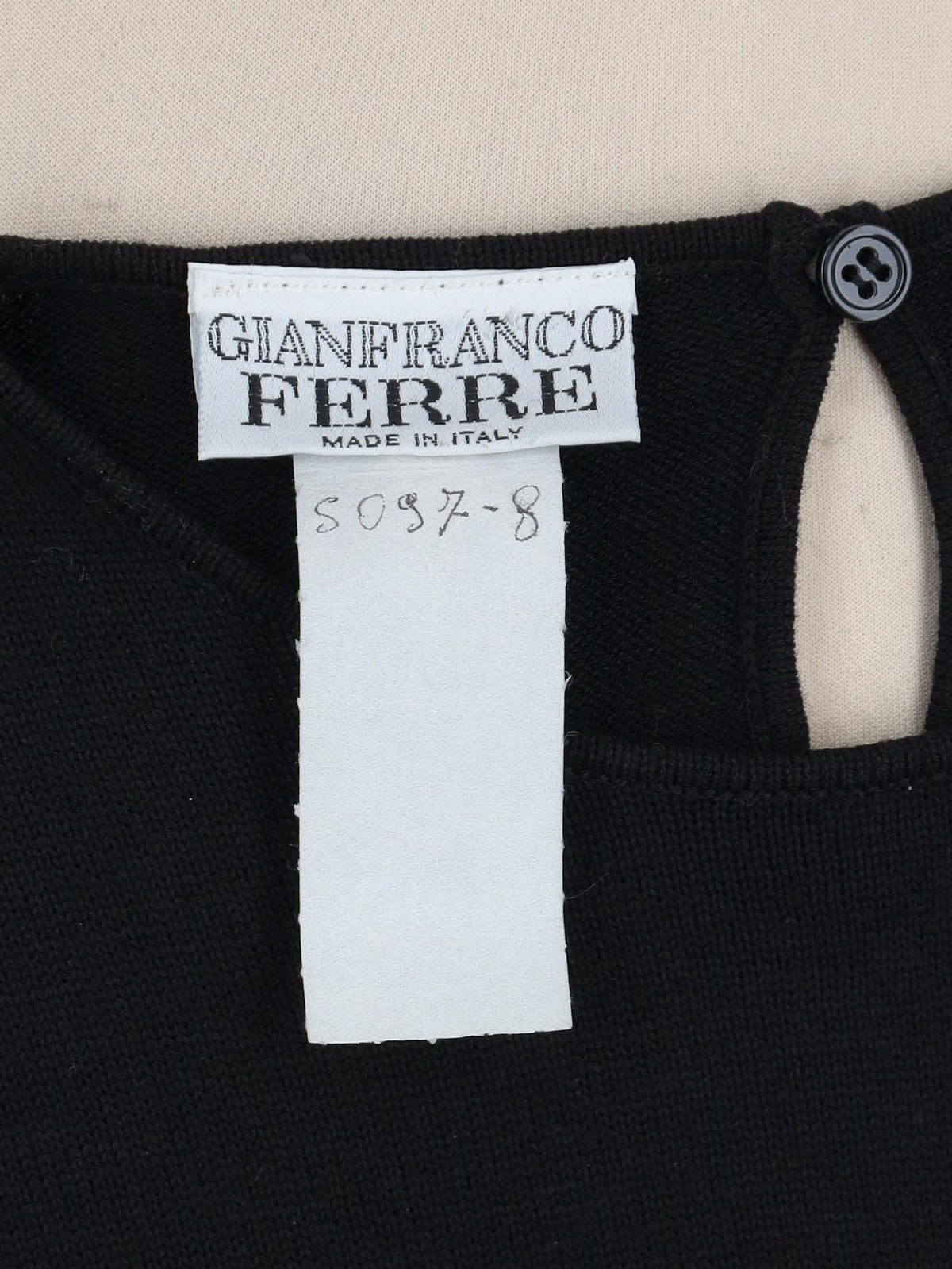 Gianfranco Ferré Wool Sweater with Leather Detail W2511.82  Gianfranco Ferré 