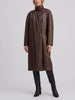 Vintage Double-Breasted Leather Coat with Convertible High Neck W27526.25  Vintage 