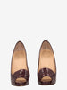 Louboutin Open Toed Heels in Burgundy Leather WCV161224_70  Christian Louboutin 