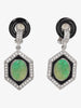 Kenneth Jay Lane Jade And Rhinestones Earrings CVR24.1.7  Kenneth Jay Lane 