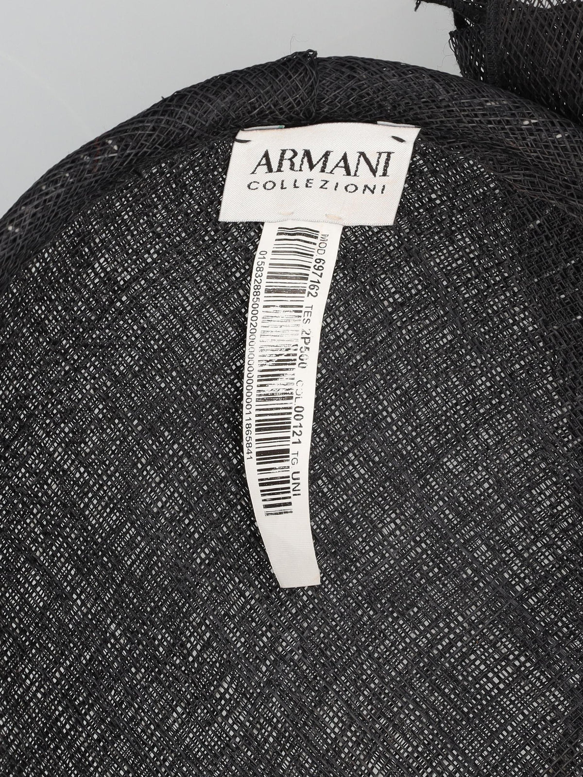 Armani Collezioni Straw Fascinator Hat with Bow Detail W27526.158  Giorgio Armani 