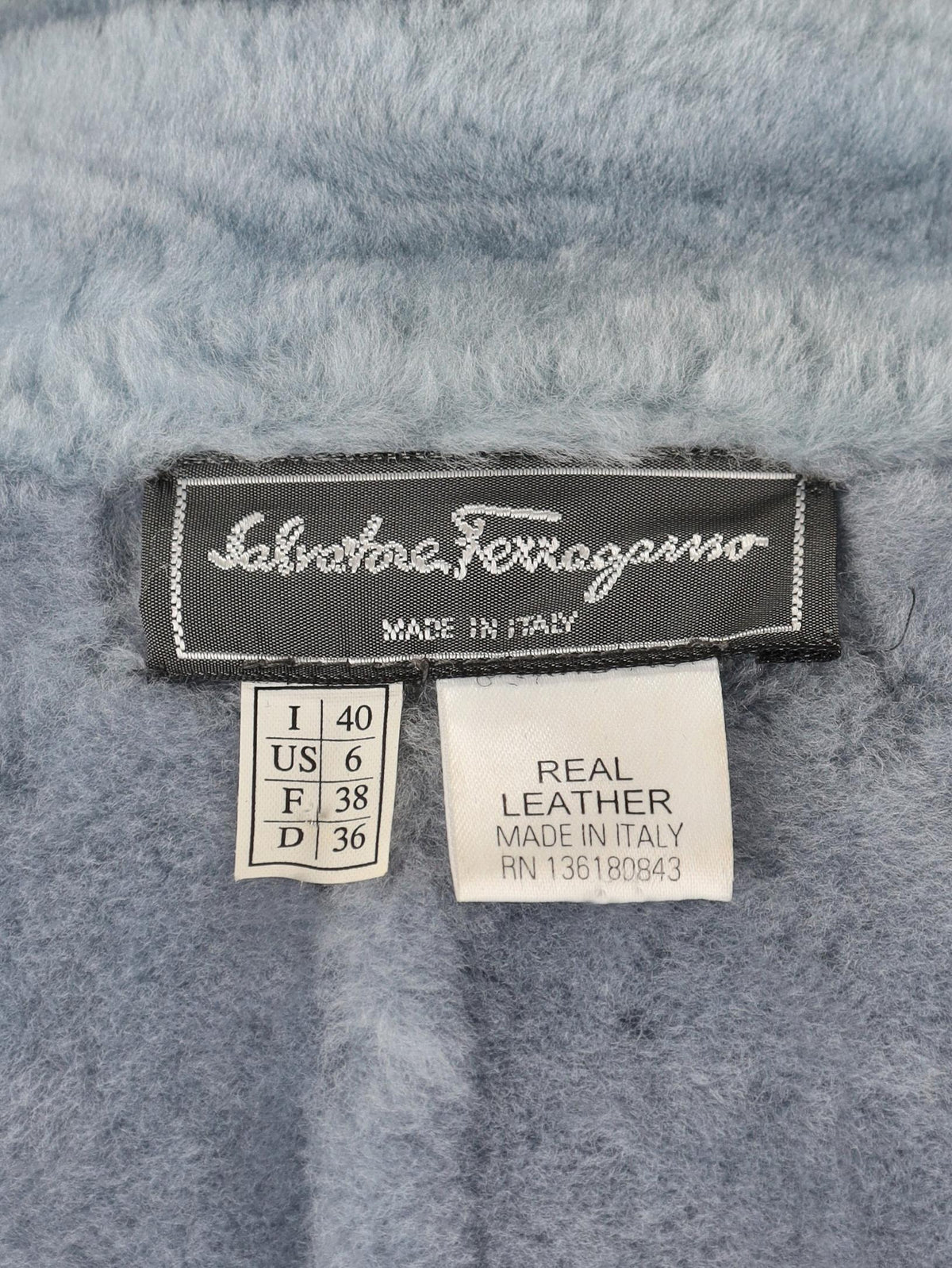 Salvatore Ferragamo Shearling Jacket with Front Button Closure W7426.20  Ferragamo 