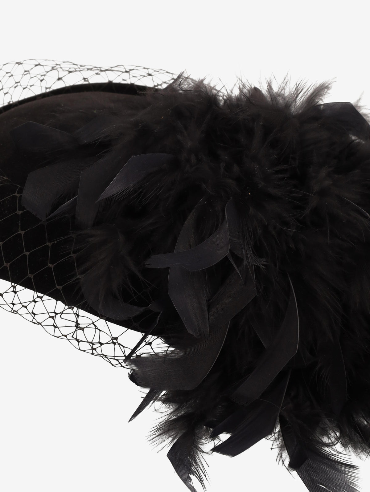 Vintage Veiled Feather Hat W27526.141  Vintage 