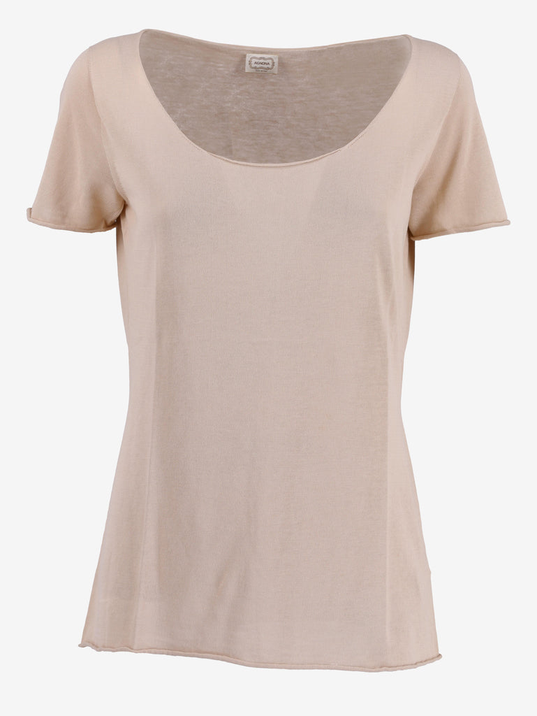 Agnona Beige T-Shirt WCV241010403  Agnona 