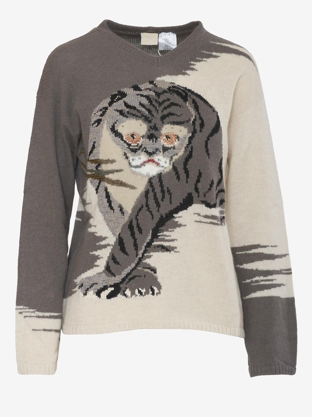 Krizia Hyena Embroidery Sweater CVM21.90.33E  Krizia 