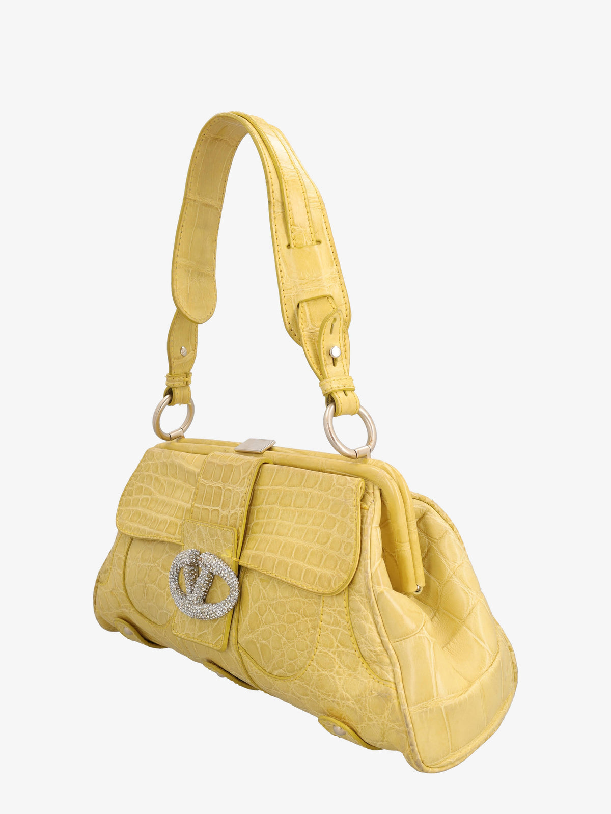 Valentino Shoulder Bag In Yellow Cocco