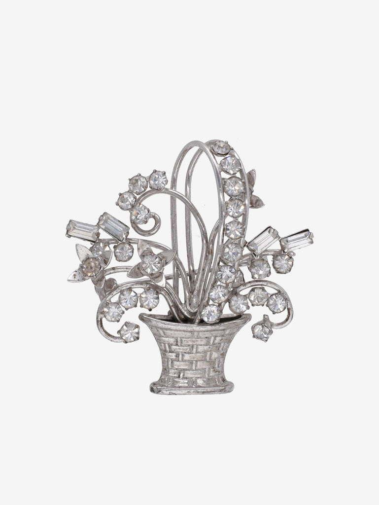 Vintage Basket of Flowers Brooch WCV13032025.48.21  Vintage 