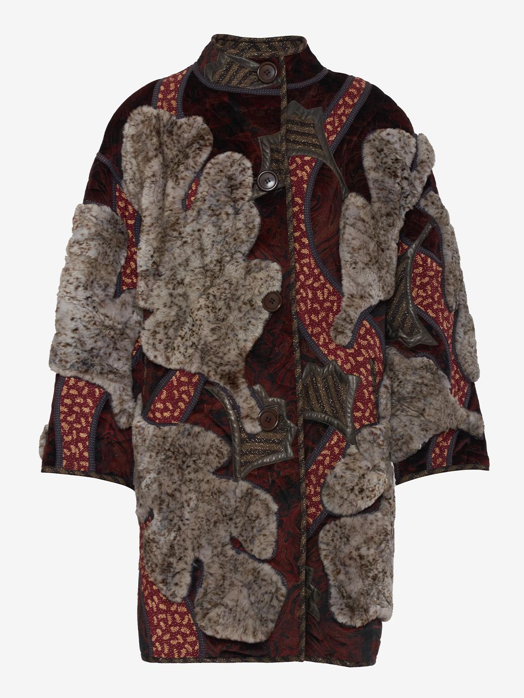 Vintage patchwork jacket with fur - '00 AR032  Vintage 