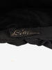 Vintage Black Silk Cloche Hat with Floral Detail M1401171  Vintage 