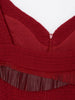 Abito smanicato Y2K Chanel in lana rossa