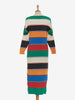 Abito lungo Moschino in maglia multicolor