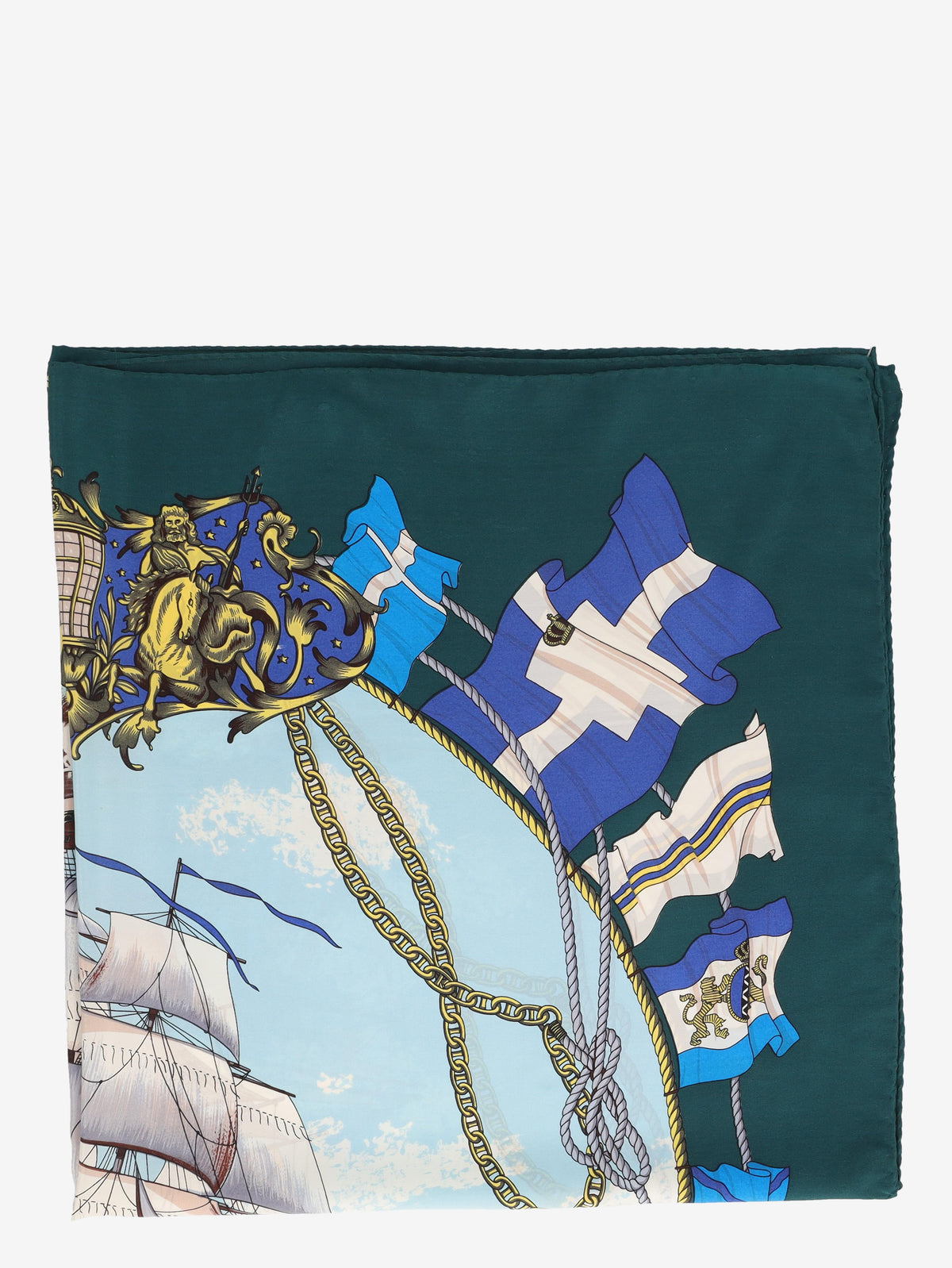 Vintage Pirate Ship Print Square Scarf W27526.76  Vintage 