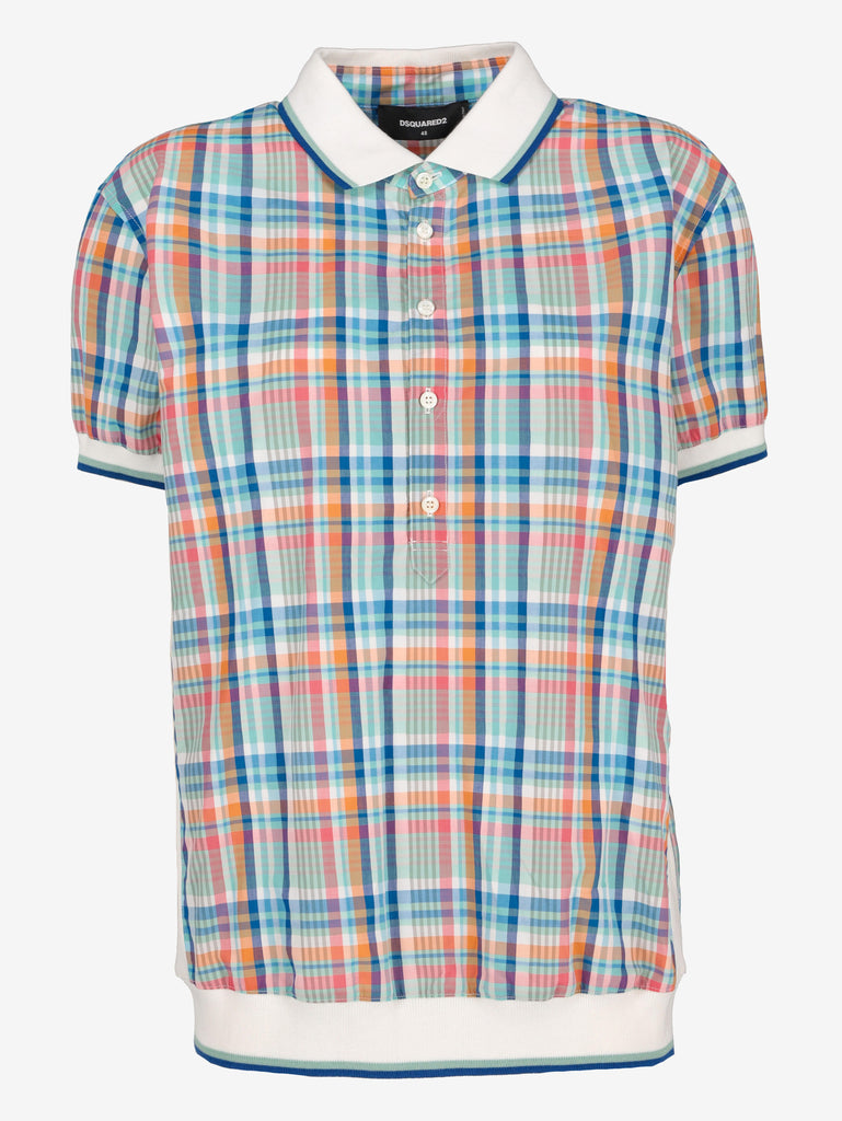 Dsquared2 Preppy Pastel Check Polo Shirt CVM26.23.110  Dsquared² 