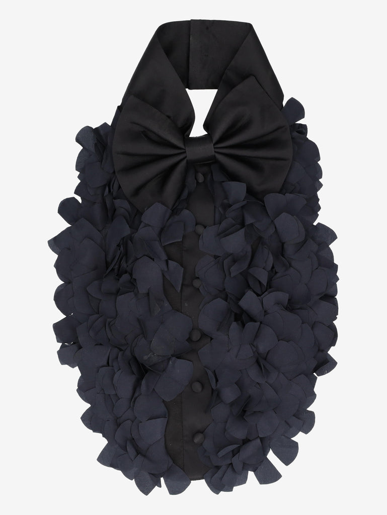 Emporio Armani Layered Petal-Texture Tuxedo Accessory W27526.10  Emporio Armani 