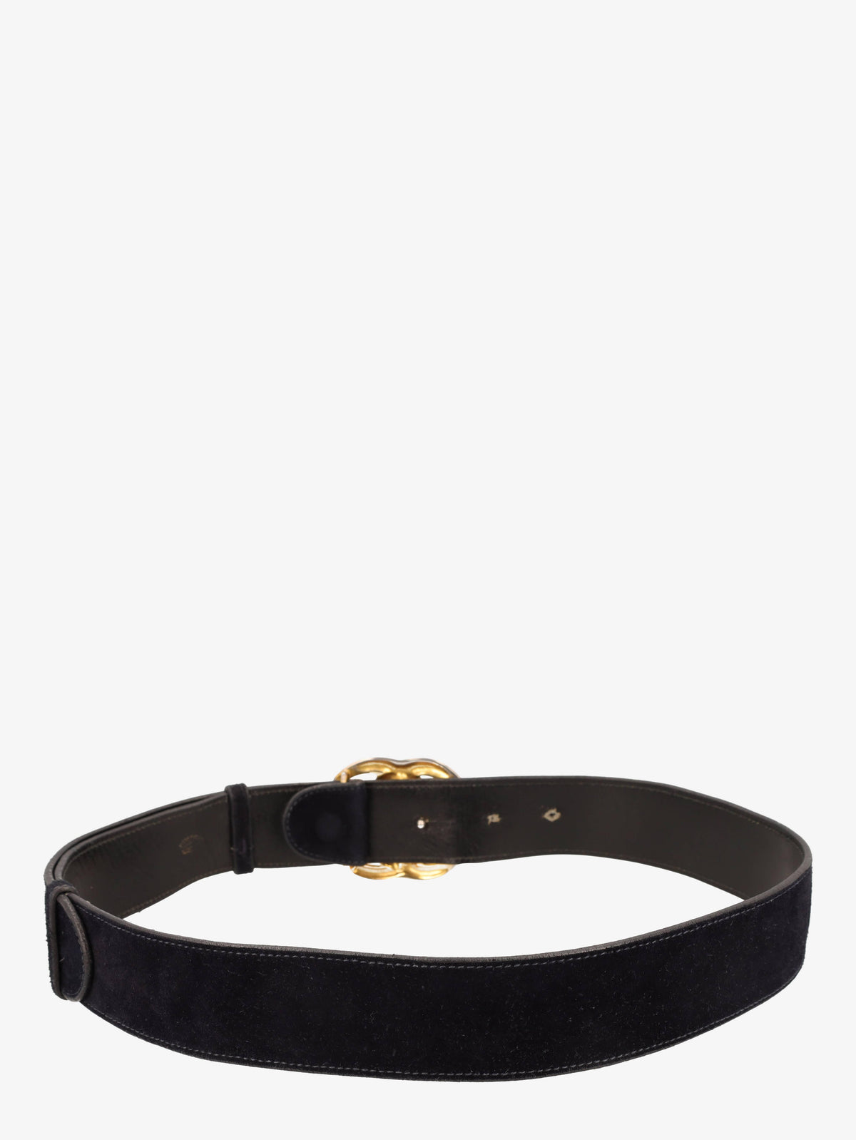 Gucci Black Suede Buckle Belt