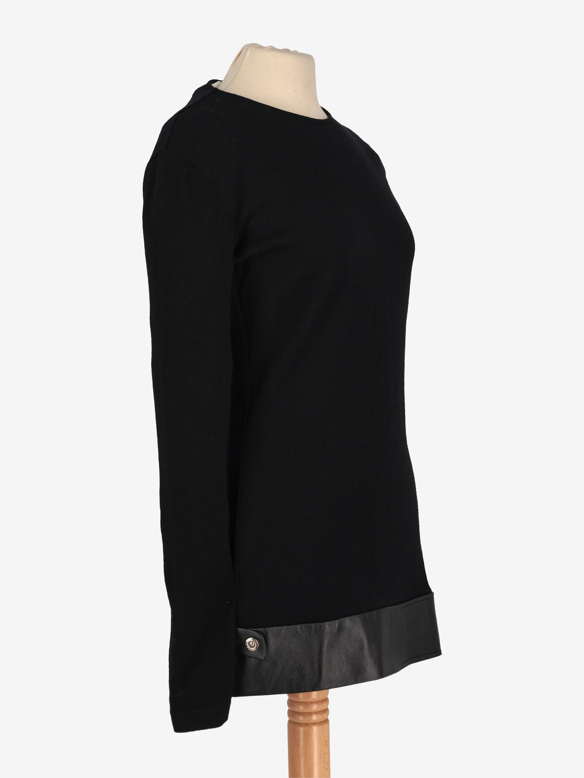 Gianfranco Ferré Wool Sweater with Leather Detail W2511.82  Gianfranco Ferré 