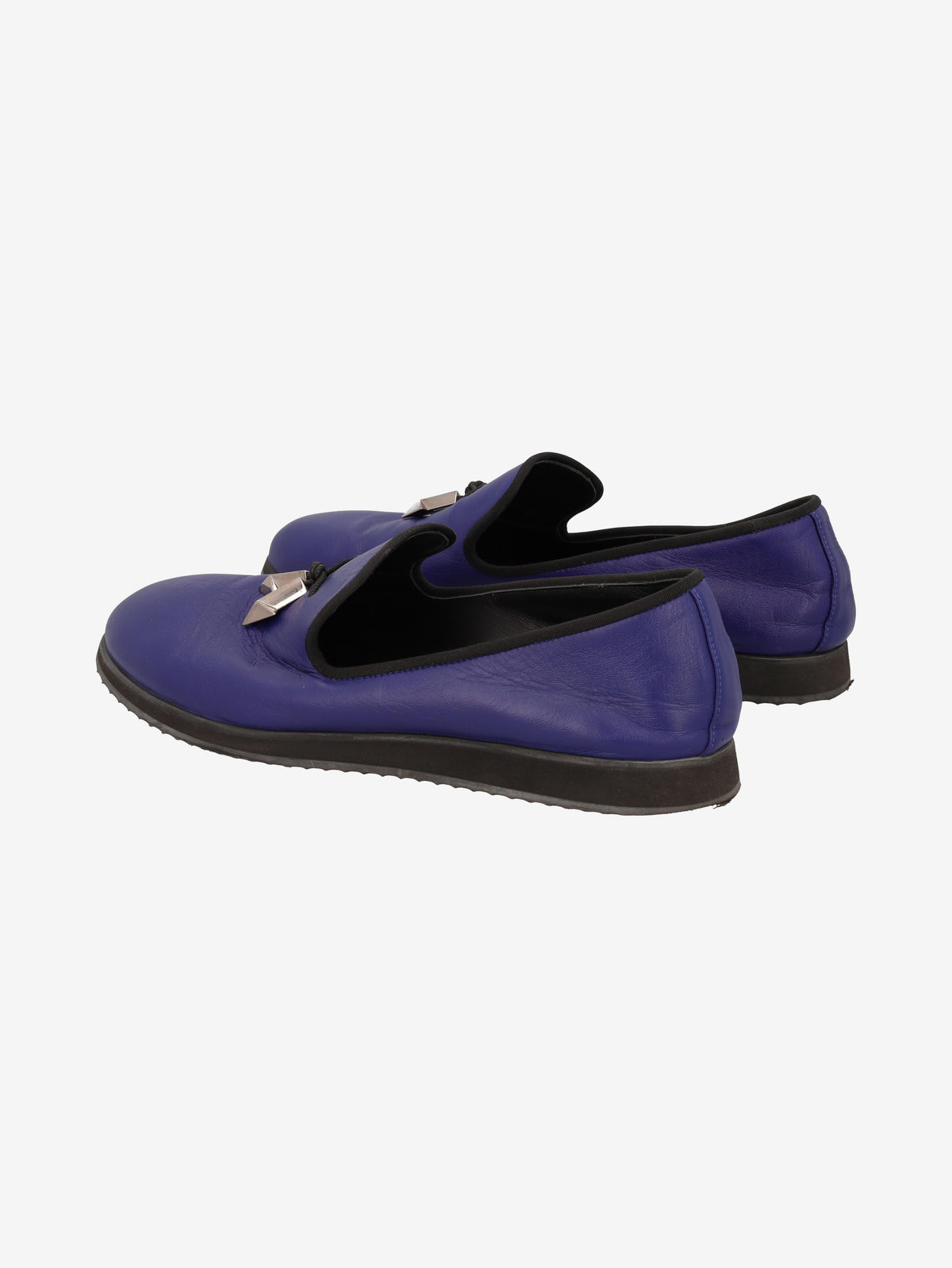 Giuseppe Zanotti Blue Leather Loafers WCV250877.03  Giuseppe Zanotti 